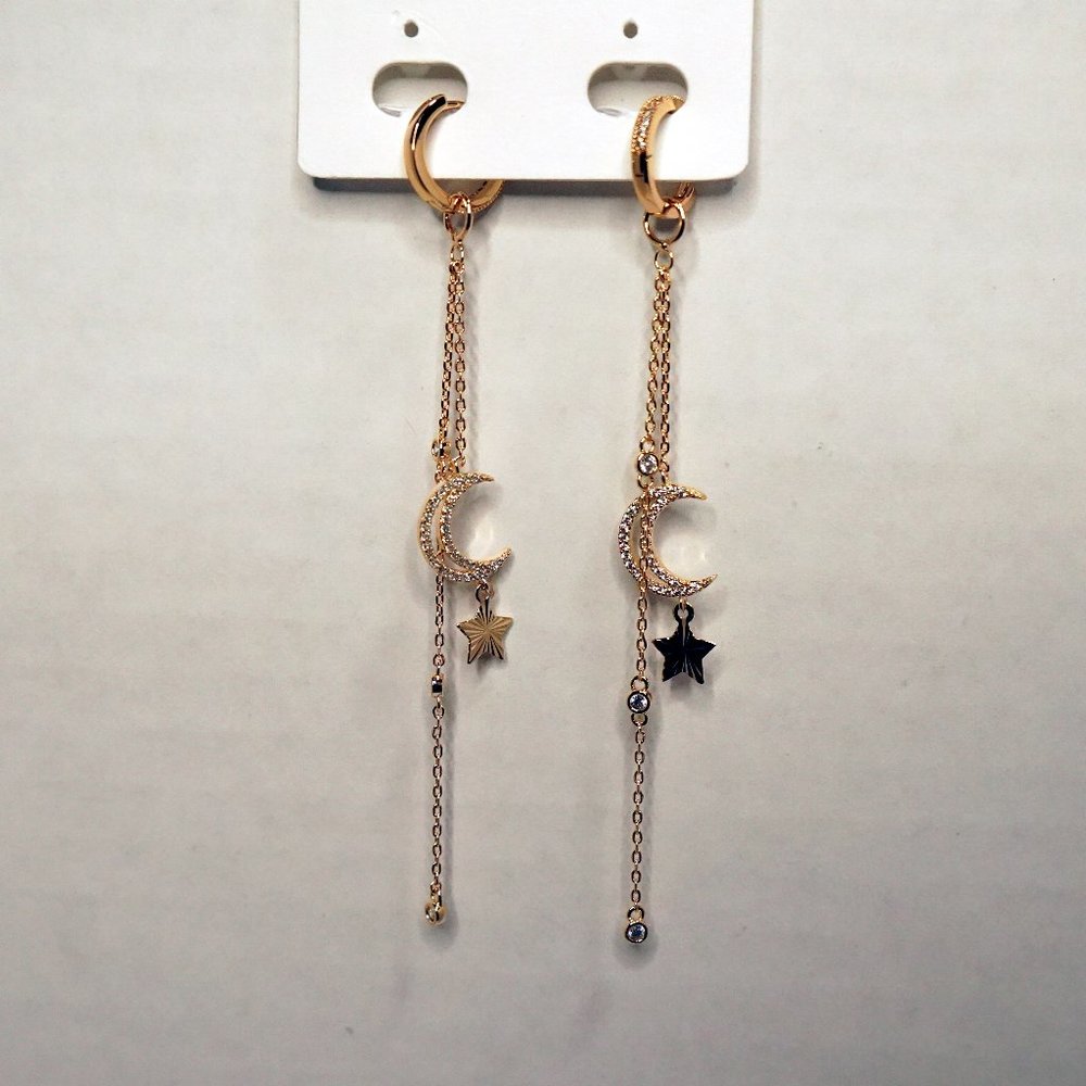 Moon and Star Earrings